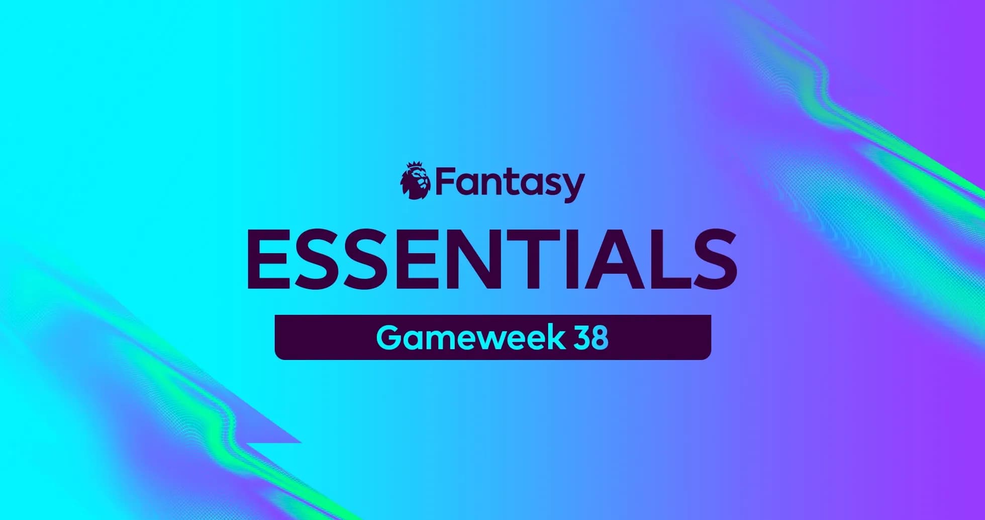 Графика с текстом 'Fantasy Essentials Gameweek 38'